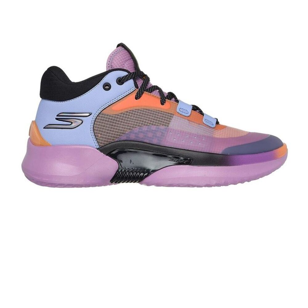 Skechers Mens Resagrip Speckle Basketball Sneakers / Purple/Orange